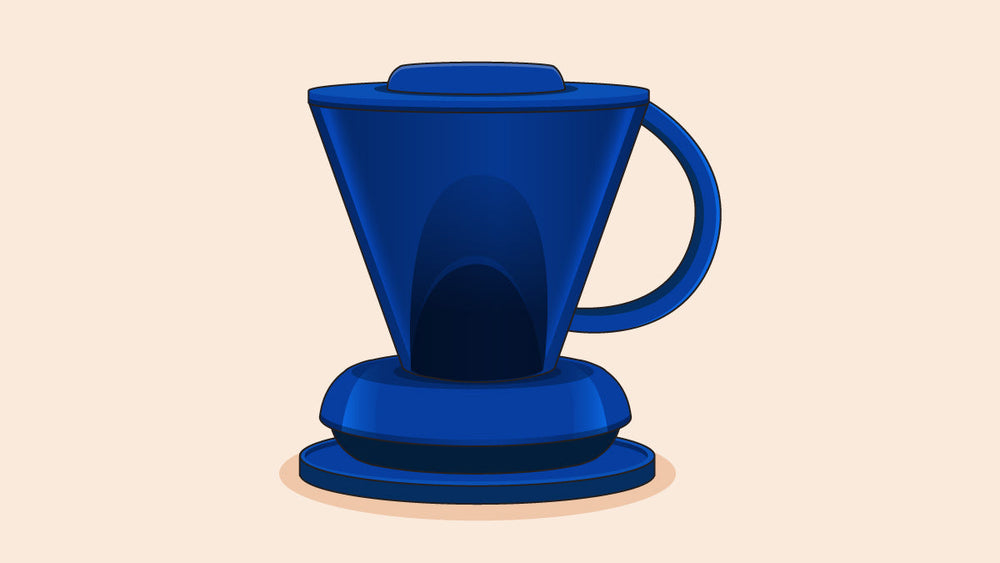 Clever dripper coffee maker with lid and base