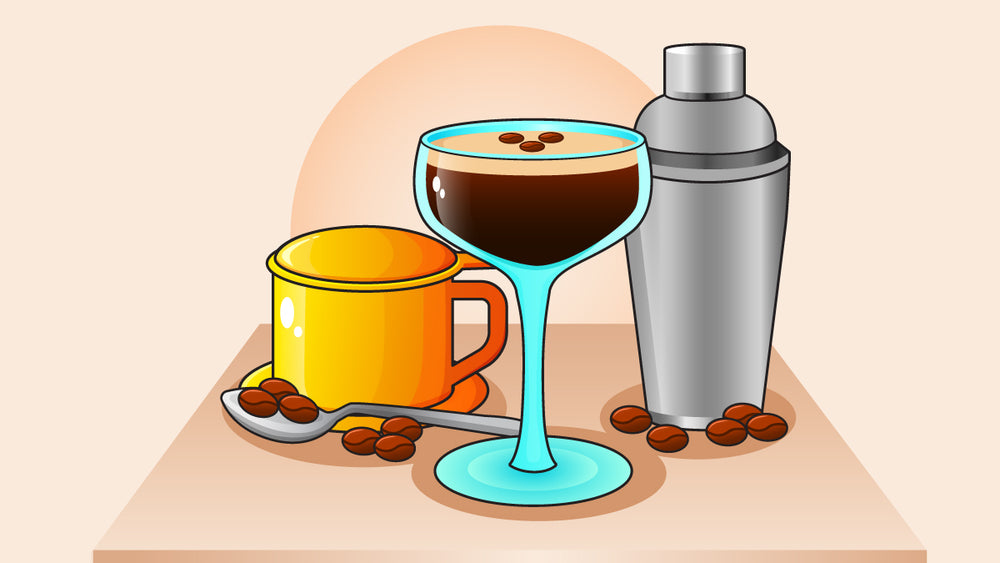 Vietnamese Espresso Martini with a phin filter and a cocktail shaker.