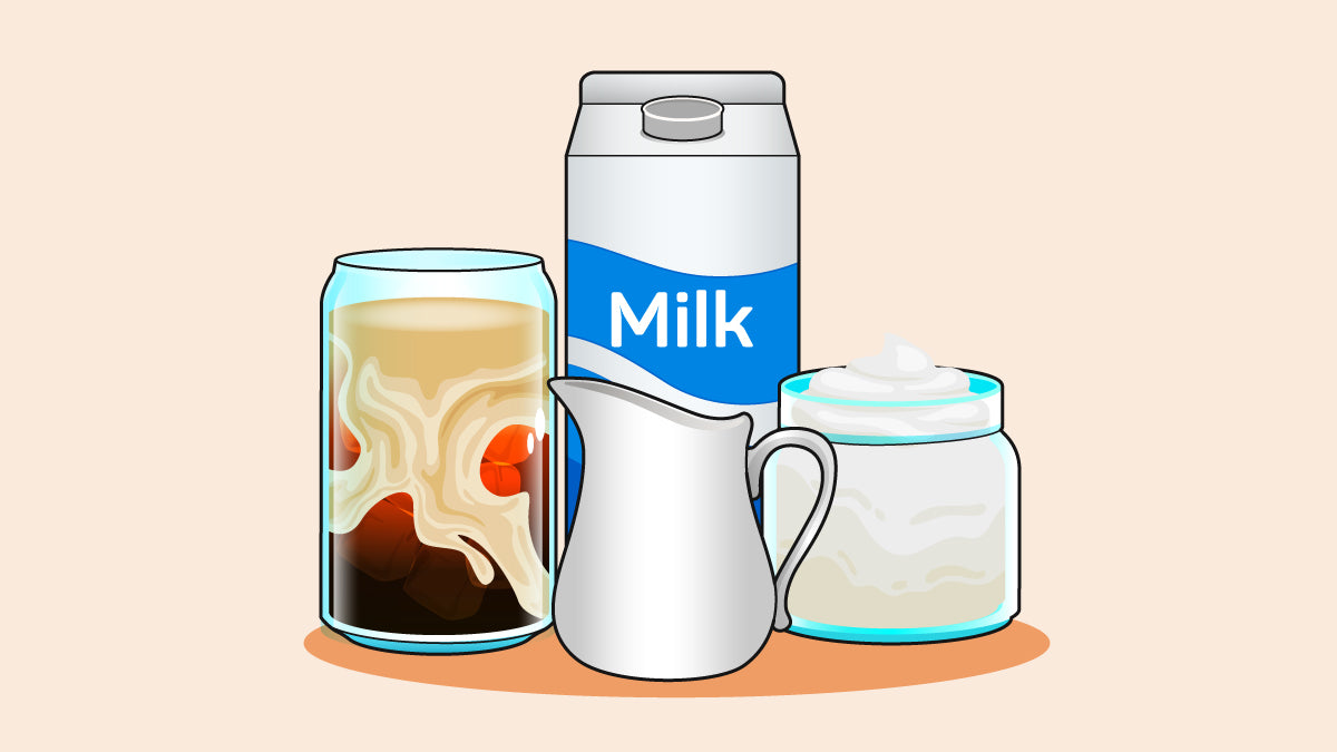 All things that you need to make a coffee creamer in one place.