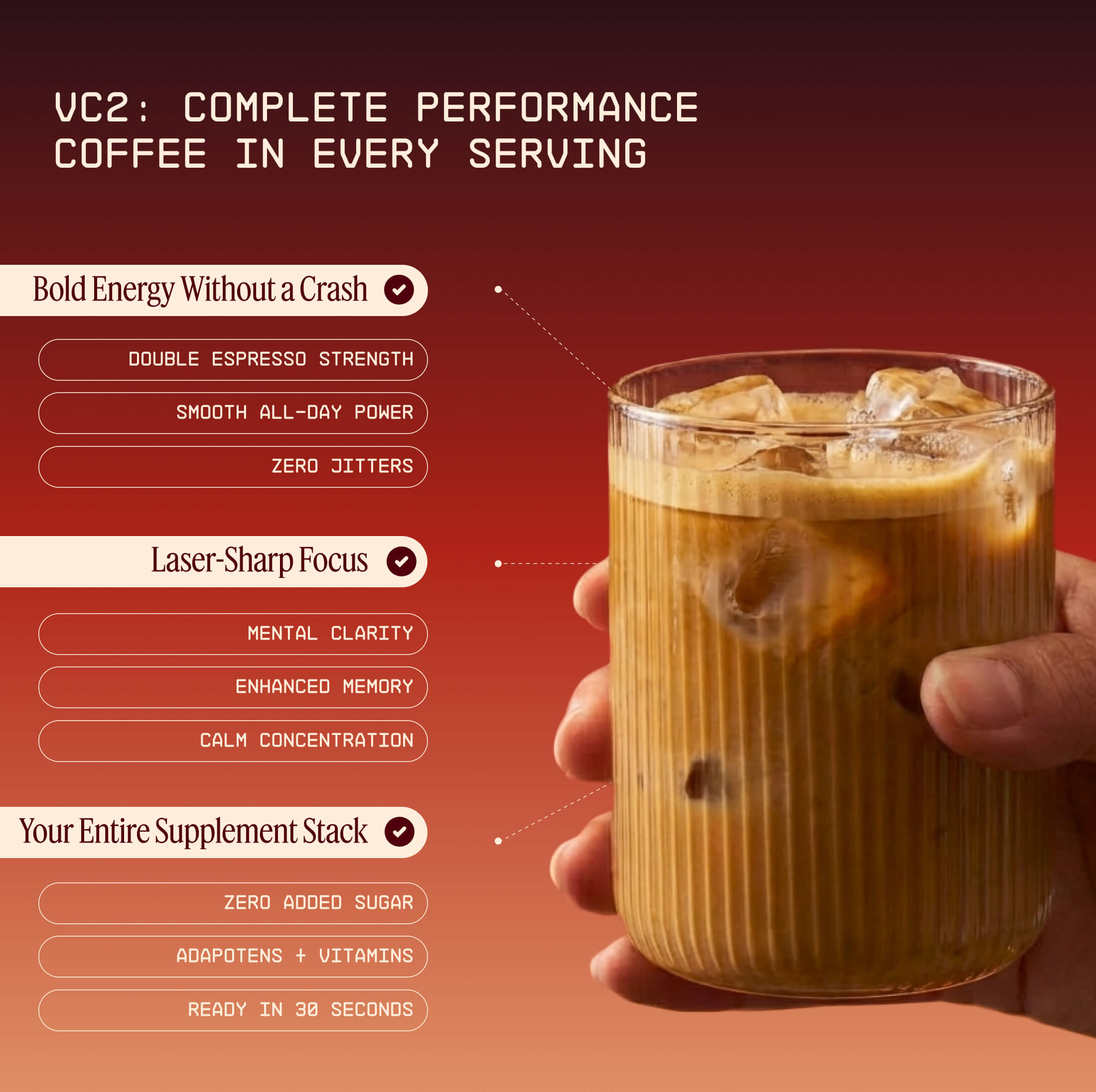 VC2 Pouch (Oat Milk Latte) | Extra Strength | <1g Sugar – CAFELY
